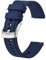 BISONSTRAP Cinturino per Orologi in Silicone Gomma 18mm, Cinturino per Uomo Donna, Cinturini di Ricambio a Sgancio Rapido, Bule Scuro con Fibbia Argento