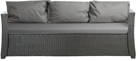 Setgarden® Bankauflage - Outdoor sitzkissen für Gartenbank für polyrattan- Polster Auflage Outdoor - Bankpolster Auflage für Hollywoodschaukel Rattan Sitzbank (Hellgrau, 140x60x50cm)