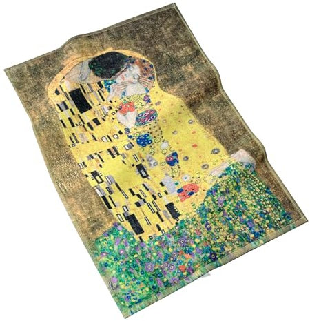 MuseARTa Geschirrtuch aus Baumwolle mit dem Gemälde The Kiss des Künstlers Gustav Klimt in der Größe 40x60cm, KT-GK-TK