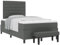 vidaXL Boxspringbett mit Matratze & Bank Dunkelgrau 120X200 cm Stoff – Stylisches und Komfortables Design, Einfache Montage, Perfekt für Schlafzimmermöbel