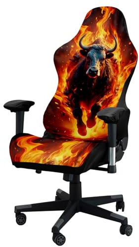 Tufkiss Funda para Silla Gaming 4 Piezas, Jacquard EláStico Cubre Sillas Gaming Antideslizante A Prueba De Polvo Funda Silla Oficina(No Incluye Sillas)(D)