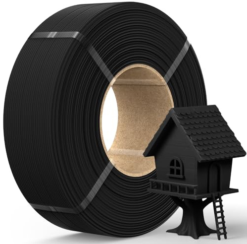 JAYO Rapid Matt PETG Refill Filament 1.75mm, Bambu Lab-Optimiert, High Speed 50-600mm/s 3D Drucker Filament, Dimensionsgenauigkeit +/- 0.02mm, 1.1kg（+100g Beigabe）, Schwarz