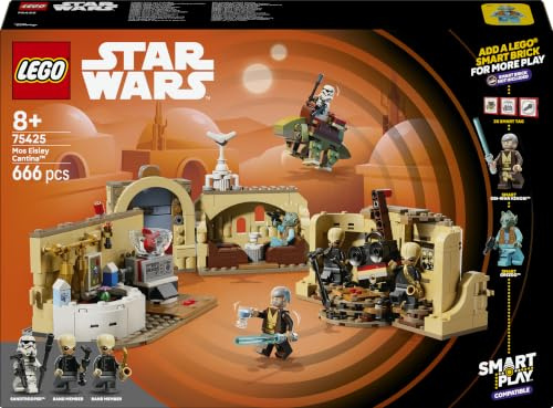 LEGO Star Wars 75425 SMART Play: Mos Eisley Cantina - Compatible Interactive Toy Set incl. 3 SMART Tags and 2 Minifigures - Gift Idea for 8+ Year Old Boys, Girls & Adult Fans