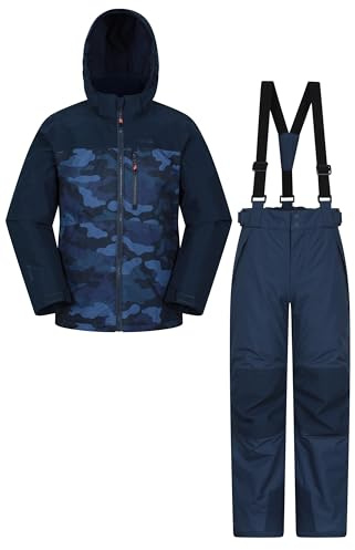 Mountain Warehouse Vortex Kids Extreme Waterproof Ski Jacket & Pant Black Teen Size 13 Years