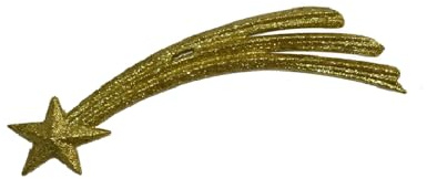 Stella cometa oro luminosa cm 19x6 a batterie per grotta capanna presepe albero puntale i natale addobbi natalizi decorazioni