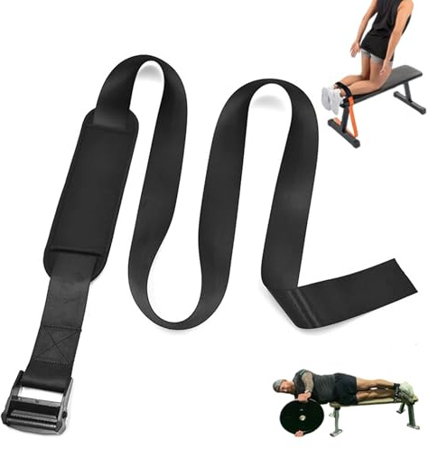 Hayaww Nordic Curl Bank Stabilisatorgurt verstellbar Hamstring Curl Riemen Nordic Curl Gurt mit Schnellverschluss-Schnalle Beinstütze für Kniesehnen-Curls Extensions Körpergewichtstraining