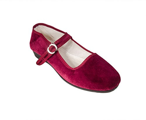 Sonnenscheinschuhe® China Samtschuhe Gr. 35-42 Grau Neu Chinaschuhe Ballerinas Trachtenschuhe