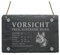Schild Schiefer Spruch Französische Bulldogge Vorsicht Freilaufender Hund 22 x 16 cm