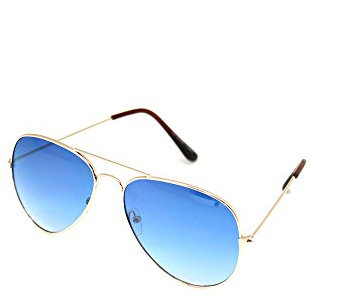 TrendandStylez Hochwertige Pilotenbrille Sonnenbrille 70er Jahre Herren & Damen Sunglasses Fliegerbrille verspiegelt (Silver/Light Blue)