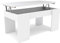 DORMIDAN- Mesa de Centro elevable, Comedor o Auxiliar, Mayor Grosor y Estabilidad (Blanco/Blanco)