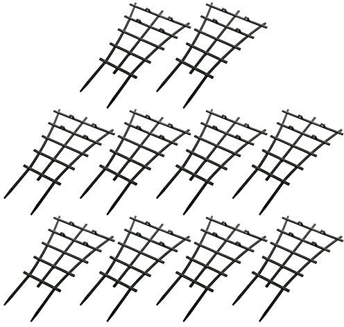 LouisaYork DIY Garten-Pflanzenstütze, 10 Stück Kunststoff-Pflanzen-Spalier, Superimposed, Topfpflanzen-Rankhilfe für Mini-Kletterpflanzen, Rankgitter