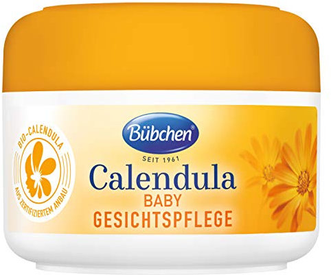 Bübchen Calendula Gesichtspflege, mit BIO-Calendula zum Schutz empfindlicher Babyhaut, 1er Pack (1 x 75ml)