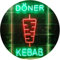 Doner Kebab Restaurant Café Décor Bar Dual Color LED Barlicht Neonlicht Lichtwerbung Neon Sign Grün & Rot 400 x 600mm st6s46-i2639-gr