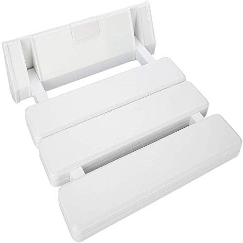 WUPYI2018 Duschsitz Duschklappsitz Bis 130kg Duschsitz Dusch Klappsitz zur Wandmontage Duschhilfe Duschhocker Durable Weiß