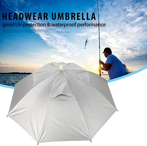 03 Kopf Regenschirm, Unbrella Hut Regenschirm Hüte Regenschirm Hut Haltbar für Fisch Nubrella Regenschirm für Outdoor Wearable Umbrella