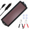 VIVLLEN Cargador solar para batería de coche,panel solar amorfo portátil a prueba de agua de 12Vy 2,5W con clip de batería para encendedor de cigarrillos para automóvil,motocicleta,barco,remolque,etc.