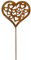 Herz am Stab mit Herzen Stecker Edelrost Metall Garten Beetstecker Gartenstecker H=73 cm