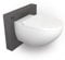 BERNSTEIN® Design Wand WC spülrandlos spülrandloses Hänge WC Set Toilette mit abnehmbareren Deckel Hängetoilette WC ohne Spülrand E-9030 Farbe: Weiß matt