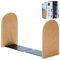 Buchstützen für Regale, 1 Paar Buchstützen aus Holz, rutschfeste Buchstütze, Buchstützen aus Metall, Buchstützen Organizer, für Zuhause, Büro, Schule, Bibliothek (Buche)