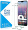 MAYtobe [Paquete de 2] Protector de pantalla para Huawei P20 Pro de vidrio templado, antiarañazos, borde redondo 2.5D, dureza 9H, sin burbujas, fácil de instalar, transparente HD