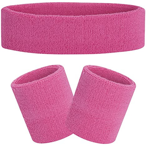 FACATH Gestreiftes Schweißband-Set Sport-Stirnband-Armband-Set Frottee-Armband Sportübungs-Basketball-Armband-Stirnbänder