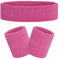 FACATH Gestreiftes Schweißband-Set Sport-Stirnband-Armband-Set Frottee-Armband Sportübungs-Basketball-Armband-Stirnbänder