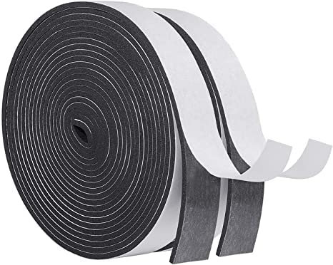 Dichtungsband Türdichtung Selbstklebend 20mm(B) x3mm(D)/10m(L) für Türen Fenster Schaumstoff klebeband Gummidichtung Gegen Kalte Zugluft/Anti-Kollision/Schalldichter/Wasserdichter/Staubdicht Schwarz