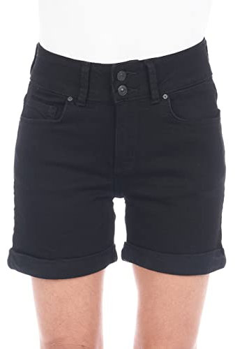 LTB Damen Shorts Becky X Kurze Jeans Hose Jeansshorts Hotpants Basic Denim Stretch Baumwolle Schwarz S, Größe:S, Farbe:Black to Black Wash (4796)