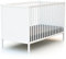WEBABY - Babybett holz 60x120 Weiß ALBA| 124 x 64,5 x 82 cm | Holzbett 100% massive Buche | Verstellbarer Lattenrost in 3 Höhen