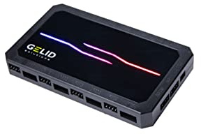 Gelid Solutions Amber 8 Pro steuert bis zu 8 Lüfter, 10 LED-Streifen oder andere adressierbare RGB (ARGB)-Geräte und verfügt über 366 vorprogrammierte lebendige RGB-Beleuchtungsmodi