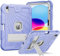 Herize iPad Case 10th Generation 2022 with Built-in Pencil Holder | 10.9 Inch iPad 10 Gen Silicone Bumper Stand Case for Kids | Purple