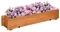 Outsunny Jardinière rectangulaire en Bois carré Potager jardinière à Suspendre avec 2 Crochets - 91 x 18 x 16,5 cm Marron