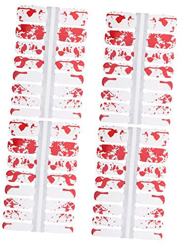 LALAFINA 4 Sets Halloween Nail Art Stickers Nail Sticker Decals for Women Girls Pumpkin for Girls