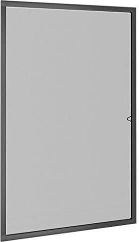 vidaXL Mosquitera para Ventanas, Malla de Protección contra Mosquitos y Moscas, Tela Mosquitera Recortable con Marco, Gris Antracita 90x120 cm