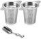 Infuseur Thé, 2PCS Filtre à Thé en Acier Inoxydable, Infuseur à Thé Avec Couvercle et Double Poignée, Filtre Thé Infuseur Thé Tasse Pour Tasses Et Théières