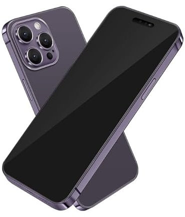 BORTAM Anzeige gefälschte Spielzeug Handy ohne Logo Nicht funktionierende Replik 1:1 Telefon für iPhone 14 Pro Max Dummies gefälschte Spielzeug Handy (14 Pro Max Lila Schwarzer Bildschirm)