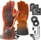 IRON JIA'S Heated Motorcycle Gloves for Men Women, 7.4V Rechargeable Battery Electric Heated Gloves