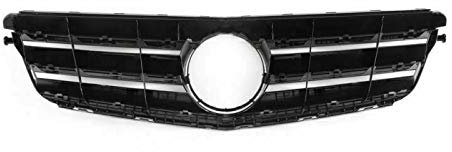 Artudatech Auto Frontgrill Stoßstangengrill, Frontstoßstange Kühlergrill Passend für Benz C Klasse W204 C300/C350 2008-2014 Schwarz Car Front Bumper Grille