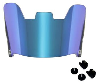 Fenduoer Football Visor, Eye-Shield Visor for Helmet, Clear Visor Fit for Adult Football Helmet with Clips (Clear Blue)