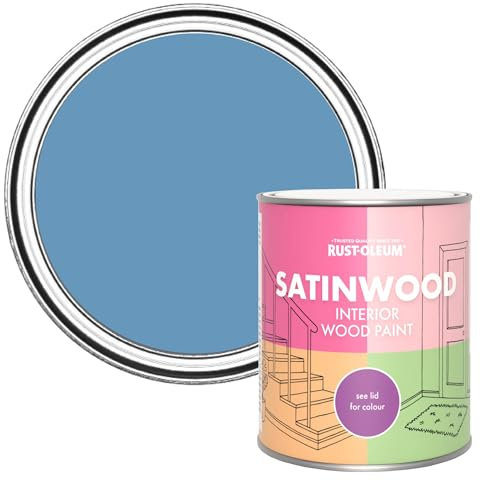 Rust-Oleum Blue Satinwood Interior Wood Paint - Cornflower Blue 750ml