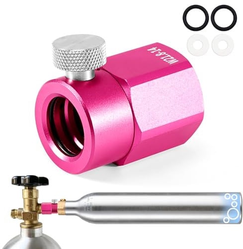 ASOFTY CO2 Refill Adapter Kompatibel mit SodaStream Duo, Crystal 3.0, Gala, Art, Terra, E-Duo Quick Connect CO2 Zylinder, Kompakt CO2 Flaschen Umfülladapter für Anschluss W21.8-14 CO2 Flasche