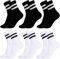Utensilsto 6 Paar Kinder Sportsocken Tennissocken Jungen Mädchen Baumwolle Crew Socken Tennis Sport Socken für Jungen Mädchen Kinder