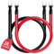 4 AWG Battery Cable 4AWG Gauge Pure Copper Battery Inverter Cables with 3/8 in Lugs Both Ends Power Inverter Wire Set for Automotive Solar Marine Boat RV Car Motorcycle Red and Black (18In)