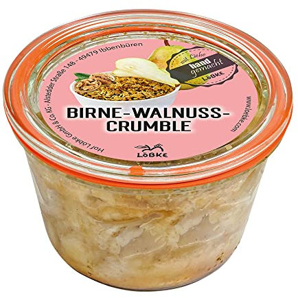Löbke | Gebackener Birnen-Walnuss-Crumble | im Weckglas | 240g