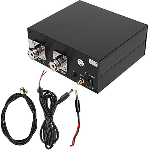 Antenna Sharer, 100W SDR Transceiver TR Switch, DC -160MHz Frequency Range, Aluminum Alloy Box Device with Host, Power Cord, SMA to SMA Cable, PTT Control Line