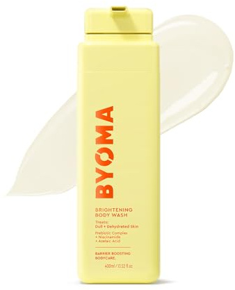 BYOMA Brightening Body Wash - Creamy Formula with Niacinamide & Azelaic Acid for Dull, Dehydrated Skin - Brightens & Evens Tone - Skin Barrier Repair - 16.9 Fl. Oz