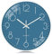 Lafocuse 3D Ziffern Lautlos Wanduhr Cerulean Blau, 30cm Modern Leicht Ablesbar Küchenuhr, Ohne Tickgeräusche Wanduhr Analog Deko für Wohnzimmer Büro Küche