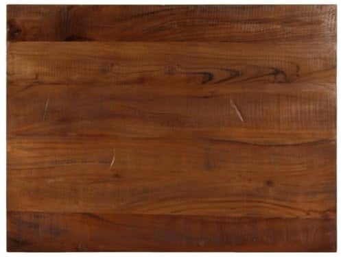 vidaXL Tischplatte, Holzplatte Rechteckig, Massivholzplatte für Tisch Esstisch Couchtisch, Ersatztischplatte, 70x50x2,5cm Altholz Massiv