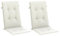 vidaXL Hochlehner-Auflagen 2 STK. Melange Creme 120x50x4 cm Stoff