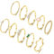 ORAZIO 10 Stück Gold Ringe Frauen 14 Karat Vergoldete Ring Damen Goldene Ringe Set Goldring Damen Stapelbare Fingerring mit Opal Zirkonia Daumenringe Damenring Wasserfest Gold Ring Schmuck für Damen